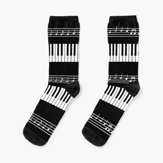piano organ keyboard best for mask,stickers,leggings socks.,bags,backpack,pillow,skirt,journal and more Socks