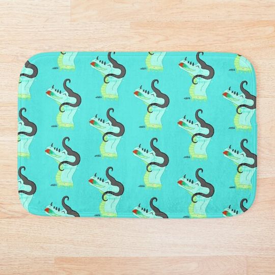 Repeating Strawberry Noodle Bath Mat