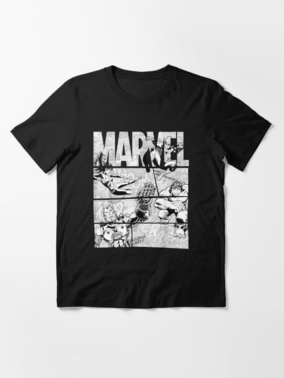 Retro Black and White Comic | Essential T-Shirt 