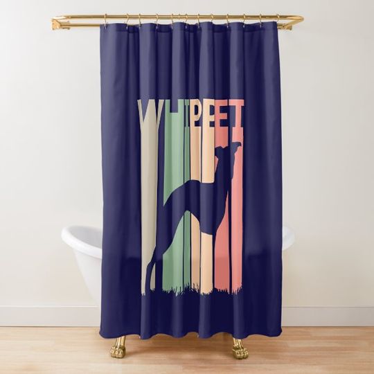 Funny Whippet Dog Owner Gift Shower Curtain