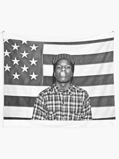 Asap Flag Wall Tapestry, Asap Rocky Tapestries