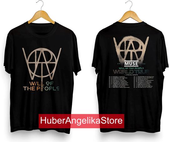 The Muse Tour 2023 Double Sided Shirt, Music Tour Double Sided T-Shirt