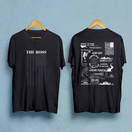 Bruce Springsteen And The E Street Band Tour 2023 Camiseta de Doble Cara Unisex