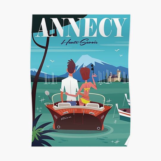 Lac d'Annecy poster Premium Matte Vertical Poster