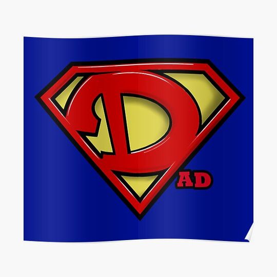 Dad Superhero - Design by UMD Premium Matte Vertical Poster