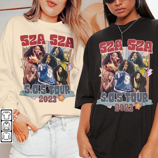 SZA Music Shirt, SZA S.O.S 2023 Tour Vintage