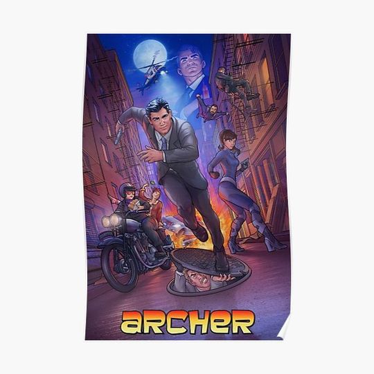Archer - Sterling Archer - American Sitcom - Season 13 Premium Matte Vertical Poster