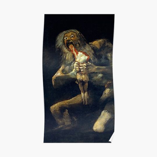 Francisco Goya, Saturn devouring his son Premium Matte Vertical Poster