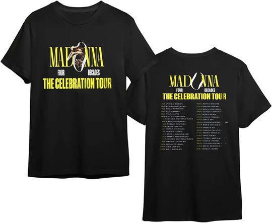 2023 Madonna Four Decades The Celebration World Tour Shirt, Madonna Tour 2023 Shirt, Queen of Pop Shirt, 2023 Music Tour Shirt