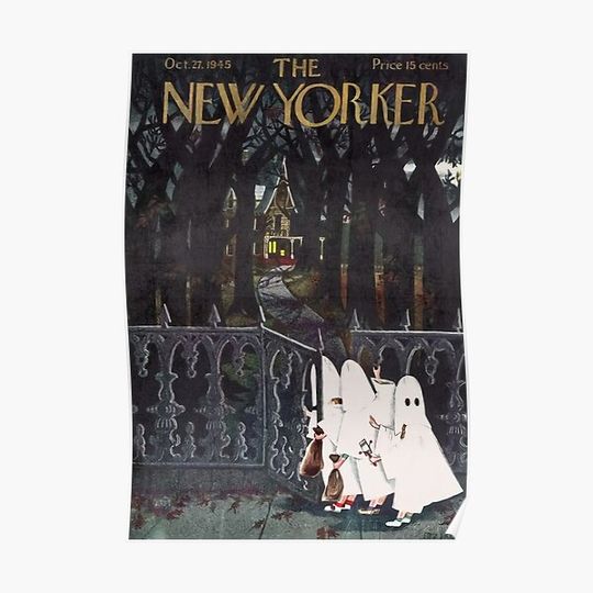 Halloween Ghost The New Yorker Poster Premium Matte Vertical Poster