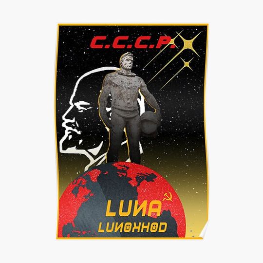 Russian Soviet Astronaut Space Premium Matte Vertical Poster