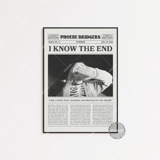 Phoebe Bridgers Retro, I Know the End Poster