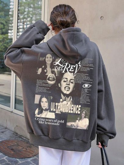 Lana Del Rey UK Tour Hoodie, Album Lyrics Bootleg Vintage Retro Concert Merch