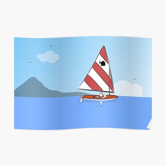 Sunfish Sailboat Premium Matte Vertical Poster