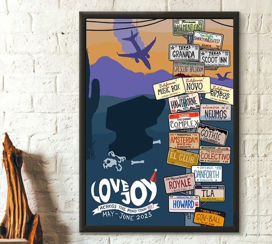 Lovejoy Tour 2023 Poster, Across the Pond Tour 2023 Poster