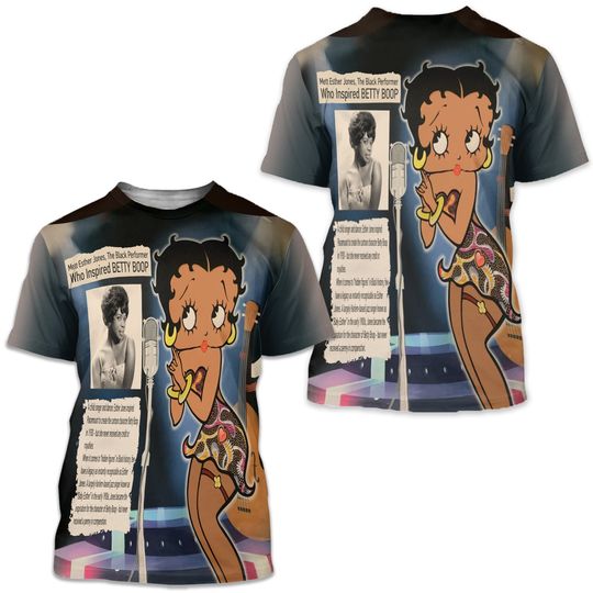 Betty Boop Esther Jones History African American Art Black History Month 3D T-Shirt
