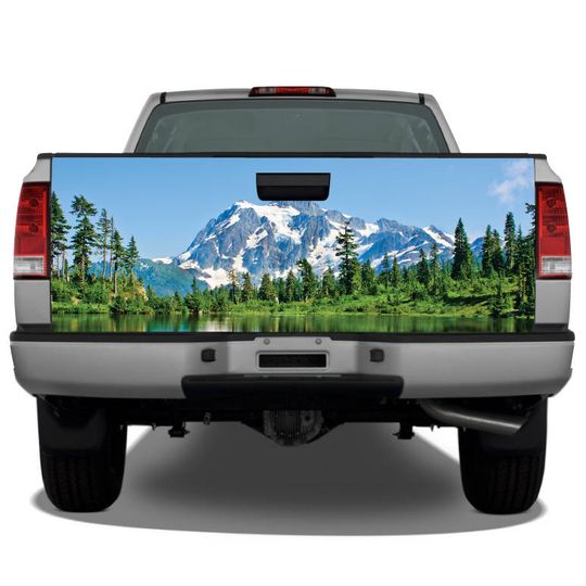 Mountains Lake Scenery #2 Tailgate Wrap Vinyl Graphic Decal