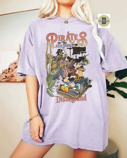 Vintage Pirates of the Caribbean Disneyland Shirts, Mickey Pirates Shirt, Disneyland Trip 2023