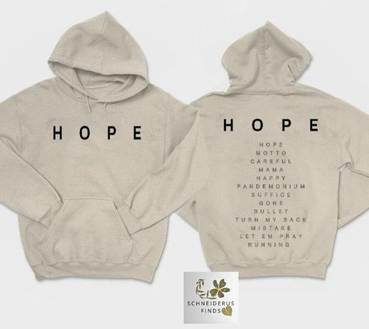 NF Rapper 2 Sided Hoodie, Hope Album Tour Merch