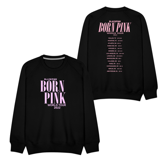 Sudadera de Doble Cara BlackPink Born Pink Tour Mundial 2022 2023 Unisex