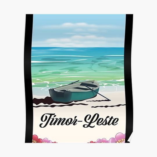 timor-leste Vintage travel . Premium Matte Vertical Poster