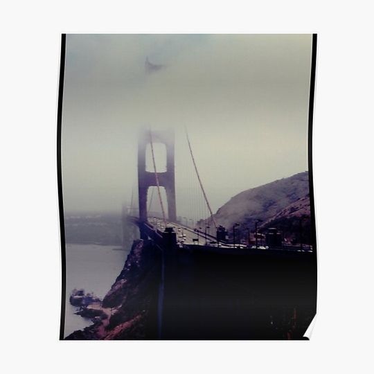 Vintage Golden Gate Graphic Premium Matte Vertical Poster