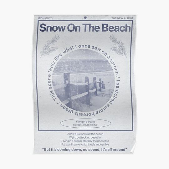 Snow On The Beach Premium Matte Vertical Poster