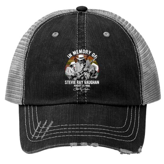 SRV Vintage Trucker Hats, Stevie Ray Vaughan & Double Trouble Trucker Hats