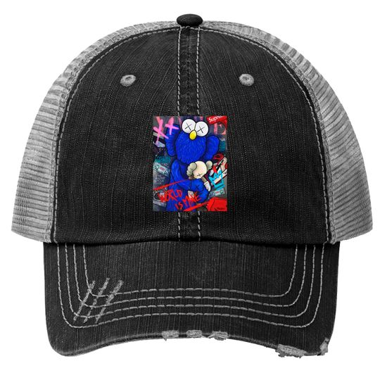 Kaws Trucker Hats, Kaw Trucker Hats, Kaw Trucker Hats, Kaw Clothing,  Hypebeast Trucker Hats