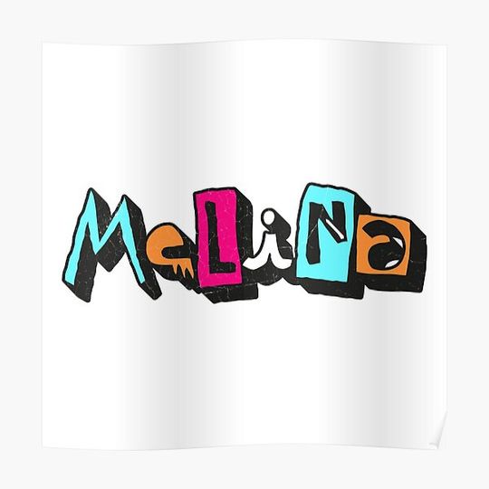MELINA Custom Text Birthday Name Premium Matte Vertical Poster