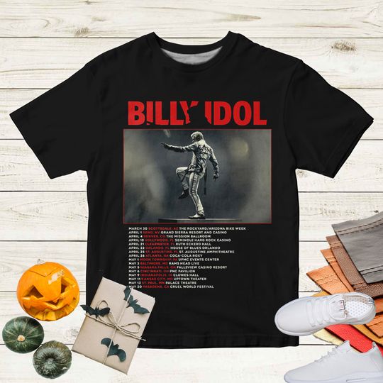 Billy Idol 2023 T-Shirt, Billy Idol Live Tour 2023 T Shirt