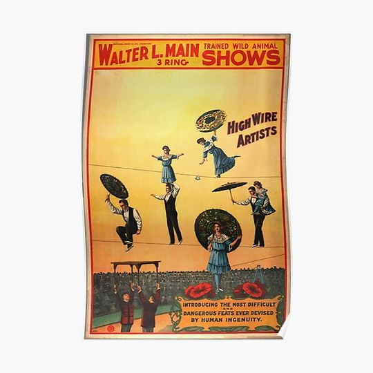 Vintage Circus poster Premium Matte Vertical Poster