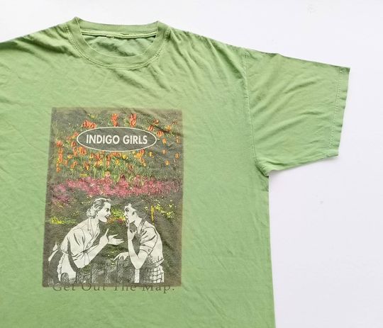 Vintage 1997 Indigo Girls Get Out The Map T Shirt (