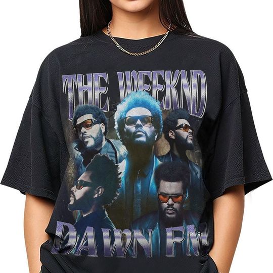 Weeknds Merch Tour T-shirt Hip Hop Pop Music Tee Dawn FM Starboy Lyrics Die For You