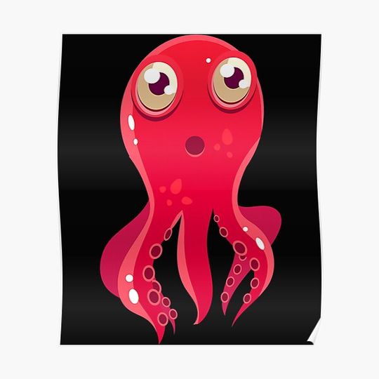Cute Octopus Animal Men Women Boys Or Girls Premium Matte Vertical Poster