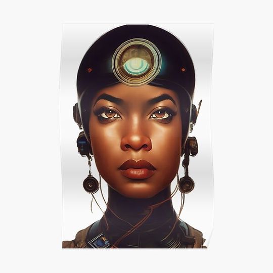Afrofuturistic Queen Premium Matte Vertical Poster