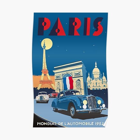 1952 Bentley R Type Continental – Paris Mondial de l’Automobile Travel Premium Matte Vertical Poster