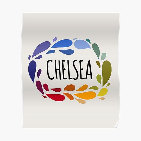 Chelsea Name Cute Colorful Gift Named Chelsea Premium Matte Vertical Poster