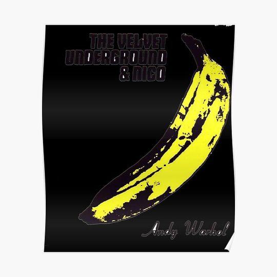 Andy Warhols Velvet Underground famous banana design Classic Premium Matte Vertical Poster