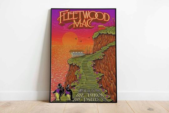 Fleetwood Mac Band Vintage Music Concert Poster