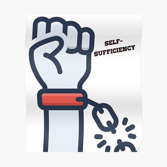 Unleashing the Power of Self-Sufficiency: How to Achieve Financial Freedom » Premium Matte Vertical Poster