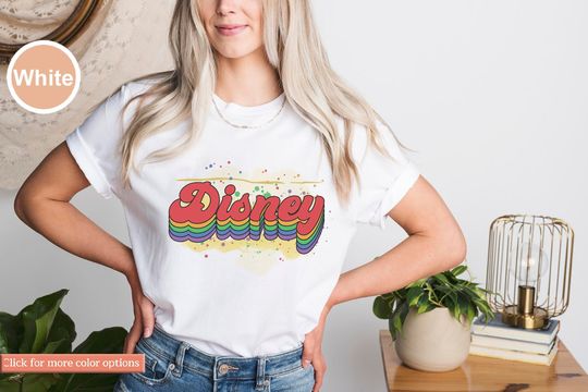 Retro Disney Pride Shirt, Vintage Disney Rainbow Shirt