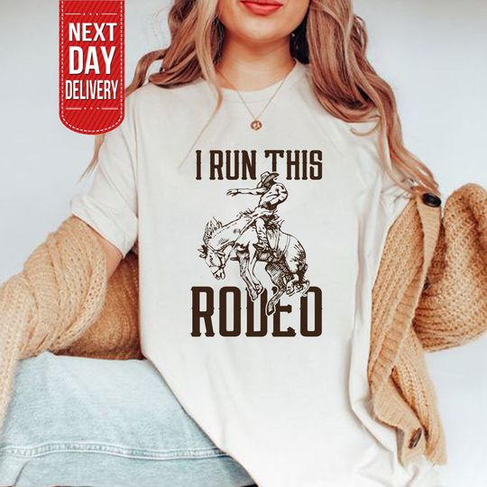 I run this rodeo shirt, Cowboy shirt, Cowboy and horser, Southern Rodeo Shirt, Western Shirt
