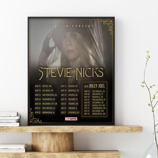 Billy Joel Stevie Nicks 2023 Tour Poster