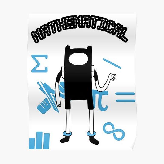 Adventure Time - Finn The Human - Mathematical Premium Matte Vertical Poster