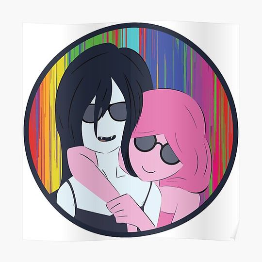 Adventure Time - PB and Marcy - Bubbline Love Premium Matte Vertical Poster