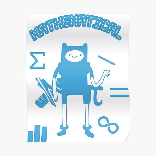 Adventure Time Finn Totally Mathematical Premium Matte Vertical Poster