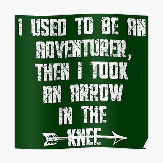 I Used To Be An Adventurer, Then I Took An Arrow In The Knee Premium Matte Vertical Poster