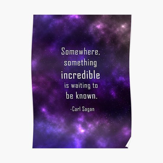 Carl Sagan quote - Space design Premium Matte Vertical Poster