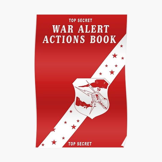 WAR ALERT ACTIONS BOOK | USAF Strategic Air Command Cold War Repro Art Premium Matte Vertical Poster